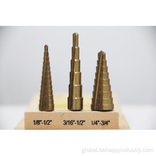 Step Dril Bit 3PCS Drill Bit Titanium Nitride Coated Factory